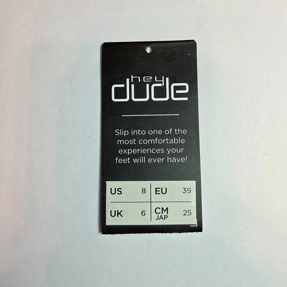 NWT -- Hey Dude Wendy Blend Linen Casual Shoes, Iron/Light Grey Blend, Size 8 - Picture 8 of 14